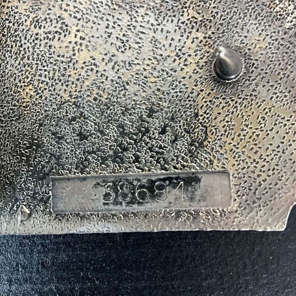 Western Style Brass Belt Buckle With Eagle Flying Over Mountain Pine Forest - Picture 6 of 6